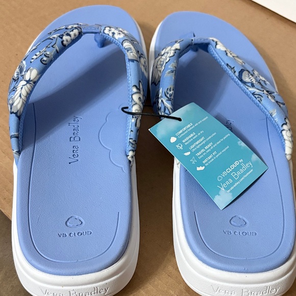Vera Bradley Shoes - Vera Bradley Light Blue Floral Sandals